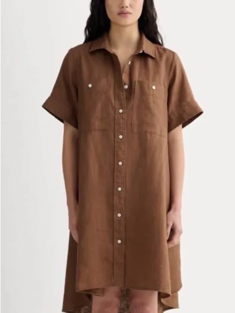 Everlane Rust Button-Front Shirt 100% linen. NWT.